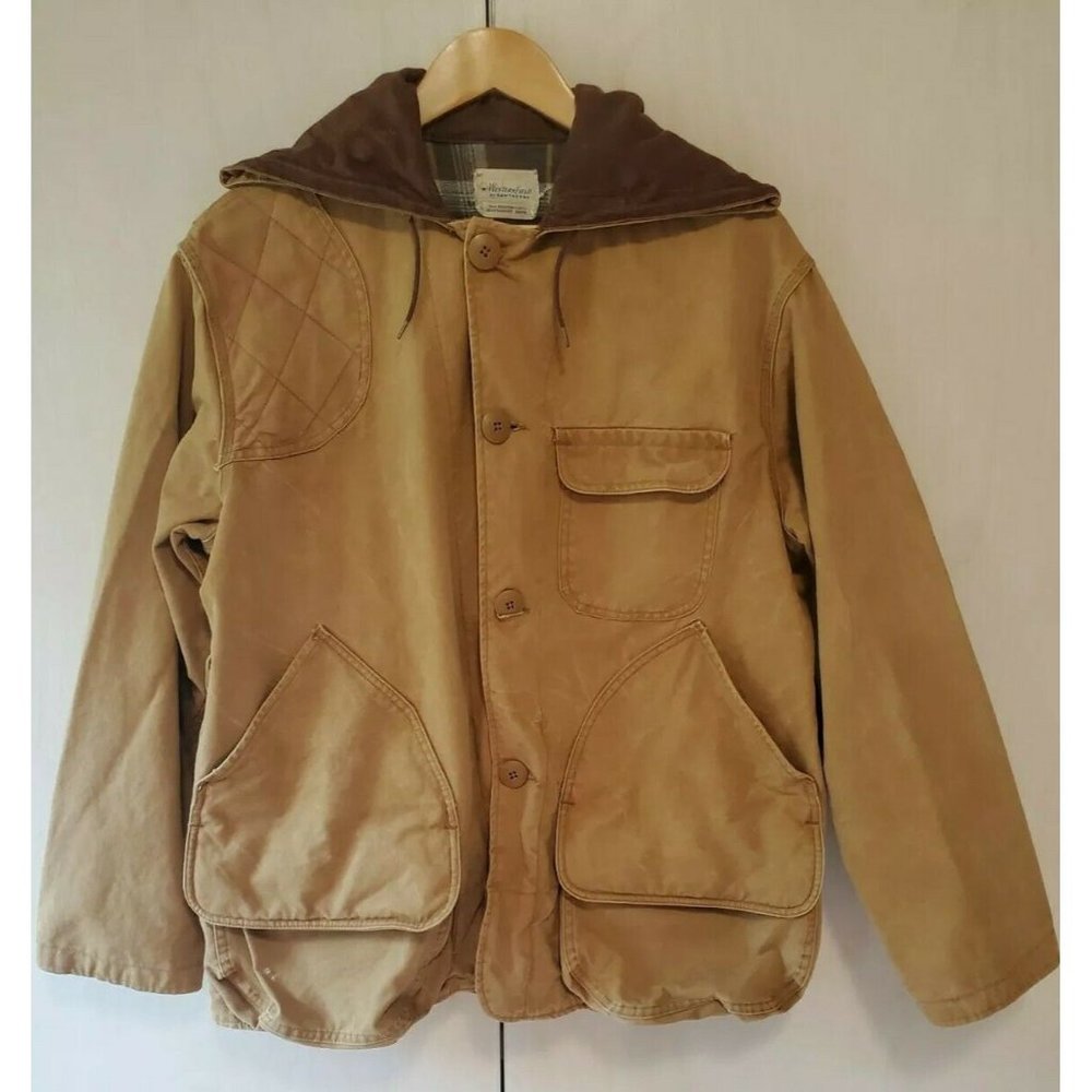Western Field by Hawthorne VTG Duck Hunting Canvas Jacket Corduroy Flannel Lined